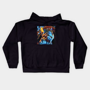 Abstract Colorful Cat Painting Kids Hoodie